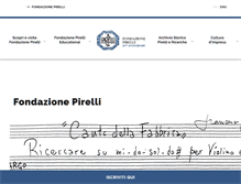 Tablet Screenshot of fondazionepirelli.org